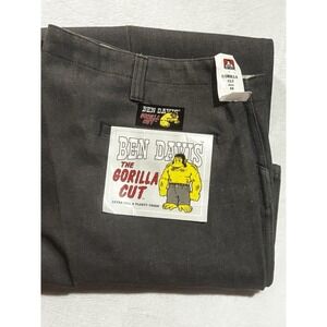NEW Ben Davis Gorilla Cut Mens 46x32 Chino Pants Gray Workwear Vintage